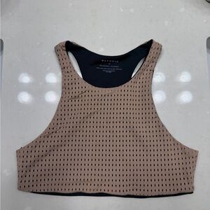 Olympia Activewear Ophelia Tan/Black mesh sports bra